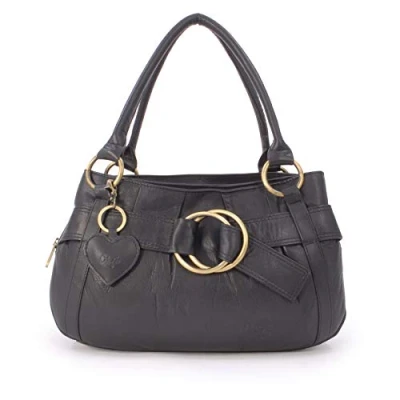 Image de Gigi Petit Sac Porté Main Femme Cuir à Cabas Avec Multipoches 4466 Noir