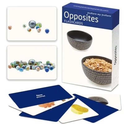 Image de Opposés Flash Cards. 40 Cartes Photo Éducatives pour Le Développement du Langage. Matériel d&#039;Orthophonie, ESL.