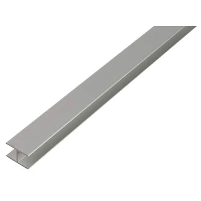 Image de Alberts 030647 Profilé en H à autoserrage aluminium, anodisé, couleur argent 1000 x 15,9 24 mm