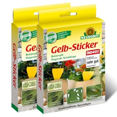 Image de Neudorff Gelb Sticker Lot de 10 pièges collants pour insectes volants Jaune 20 Stück