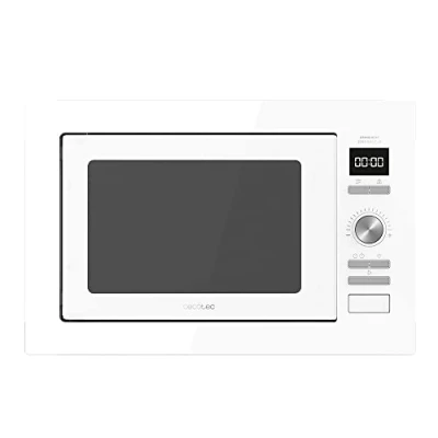 Image de Cecotec Micro ondes encastrable numérique et tactile GrandHeat 2500 Built in Touch SteelBlack, 900 W de puissance. 25 L, gril 1000 W, 8 fonctions préréglées, Minuterie (Blanc)