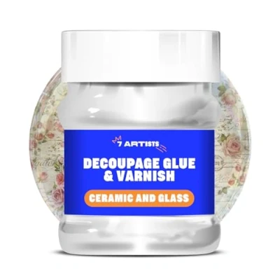 Image de 7 Artists Colle Decopatch Сéramique 230 ml Vernis Transparent Loisir Creatif Decoupage Serviette Papier