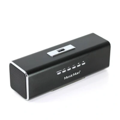 Image de Enceinte portable MusicMan MA Soundstation Son stéréo Radio FM, lecteur MP3, USB, AUX / Line In, prise en charge de la carte MicroSD Temps lecture 6 heures Idéal pour voyager (Noir)