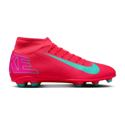 Image de Nike Performance Mercurial Superfly 10 CLUB FG/MG Chaussures de foot à crampons, Taille: 42, Ember glow/aurora green Tissu / matière synthétique