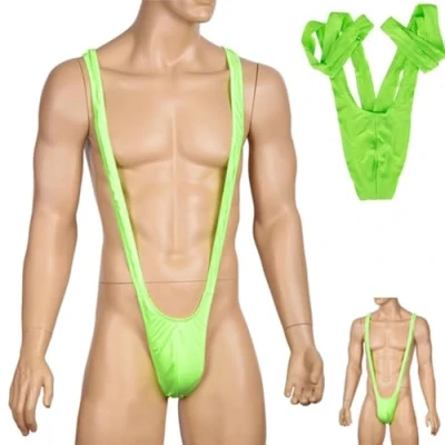 Image de SHATCHI Mankini pour Homme Borot sous vêtement String Vert Taille Unique UK