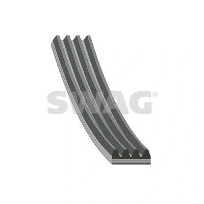 Image de SWAG 20 94 0716 Courroie Poly V 867mm 4 EPDM (éthylène propylène diène caoutchouc) élastique Outillage spécialisé nécessaire pour le montage