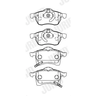 Image de JURID 571975J Jeu de plaquettes frein avec indicateur d&#039;usure sans accessoires OPEL: Zafira A, B, Astra H GTC, VAUXHALL: Mk4 CC