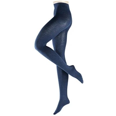 Image de ESPRIT Plain W TI Collants, Bleu (Navy Melange 6127), M (38 40) Femme