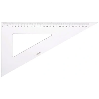 Image de GRAPH&#039;IT Equerre 60 2 bords antitaches 30 cm Transparent