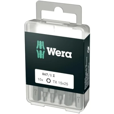 Image de Wera 05072407001 Coffret d&#039;embouts Torx 867/1 Z TX 15 (Import Allemagne), Argent
