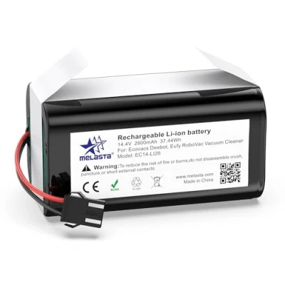 Image de melasta Batterie Kompatibel 14.4V 2600mAh pour Eufy RoboVac 11,11S,11S Max,30,35C,30C Max,15C,15C Max,15T,12,Li ION Ecovacs Deebot N79S N79 DN622, IKHOS S14 S15, Tesvor X500