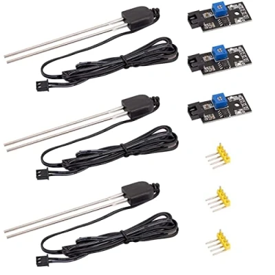 Image de AZDelivery Lot de 3 capteurs d&#039;humidité du sol,détecteur et appareil mesure l&#039;humidité des plantes avec sonde résistante à la corrosion pour système d&#039;arrosage automatique compatible
