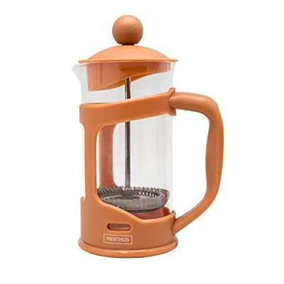 Image de Nerthus FIH 792 Cafetière française à piston, PP/Verre borosilicate/SS, Tuile, 350 ml
