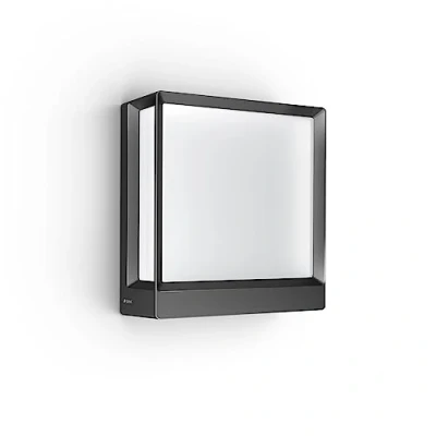 Image de Steinel Applique LED extérieure L 40 C, lampe murale intelligente, 3000 K, Bluetooth Mesh, réglage via Connect App, anthracite
