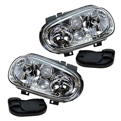 Image de BESTPRICE 2x Phares avant principaux gauche + droite Compatible avec VW GOLF 4 (1J1), Cabriolet (1E7), Variant (1J5)