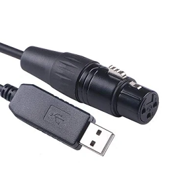 Image de USB vers RS485 DMX512 XLR femelle pour équipement d&#039;éclairage de scène avec freestyler, puce FTDI (4,9 m)