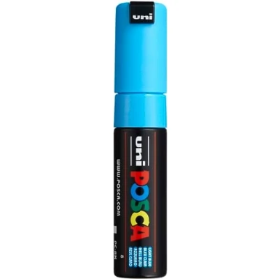 Image de Uni Ball Posca Marqueur à bout ciselé Large Clair Bleu