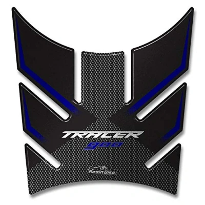 Image de Resin Bike Autocollant Moto Compatibles avec Yamaha Tracer 900 2018 2020. Protection de Réservoir Contre Les Chocs et Éraflures. 3D Résinés Bleu Métallisé