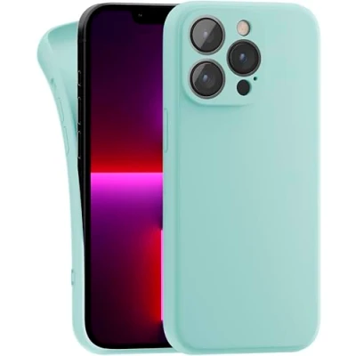 Image de MyGadget Coque Compatible avec Apple iPhone 13 Pro Case TPU Souple &amp; Soft Cover Protection Extra Fine Légère Étui Coloré Anti Choc et Rayures Vert Menthe