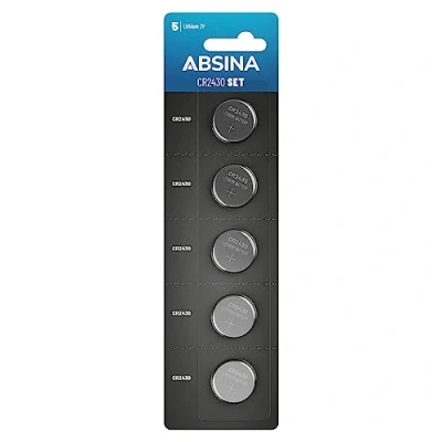 Image de ABSINA 25x Piles 2430 Lithium 3V Longue durée Pile CR2430 étanches CR 2430, Lithium, 3V,