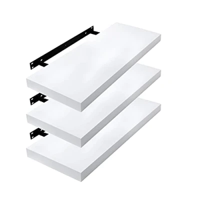 Image de EUGAD Étagères Murale, Étagère Flottante, étagère de Rangement décorative, en MDF, Noir, 25x23x3.8, 0081QJ 3