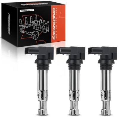 Image de Frankberg 3x Bobines d&#039;allumage Compatibles avec A1 A2 A3 B.o.r.a Golf IV V VI J.e.t.t.a III P.a.s.s.a.t Polo S.h.a.r.a.n T.i.g.u.a.n T.o.u.r.a.n Toledo Fabia Octavia Superb II Remplacer# 036905715