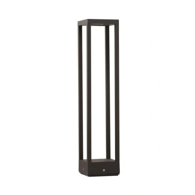 Image de Lucande Borne lumineuse LED Carlota, gris foncé, 65 cm
