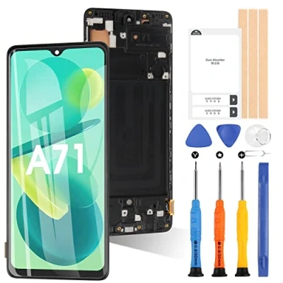 Image de Écran pour Samsung Galaxy A71 SM A715F A715F/DSN Incell LCD Tactile Digitizer Pièces de Rechange Réparation avec Outils, sans Fonction d&#039;empreinte Digitale (Noir Cadre)