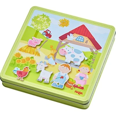 Image de HABA Magnetspiel BOX Peters UND Paulines Bauernhof Puzzle pour enfants, Taille: One Size, Multi coloured