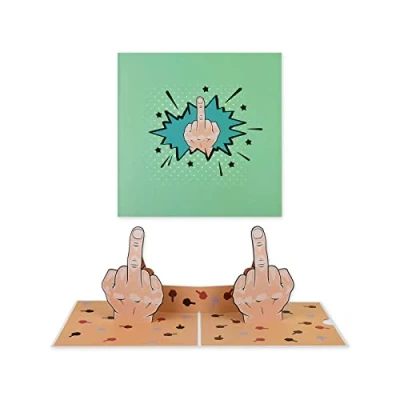 Image de ds. distinctive style Carte d&#039;anniversaire pop up amusante Doigt d&#039;honneur