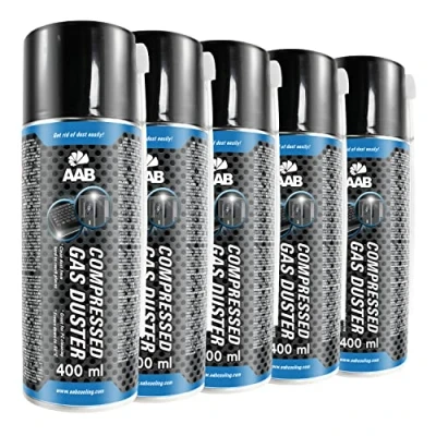 Image de AABCOOLING 5 x AAB Bombe Depoussierante 400ml, Préparation en Spray, Dépoussiérant Informatique, Enlever la Poussière, sans Odeur Aérosol, Matériel, Bouteille Air Comprimé, Ne Laisse Pas de Traces