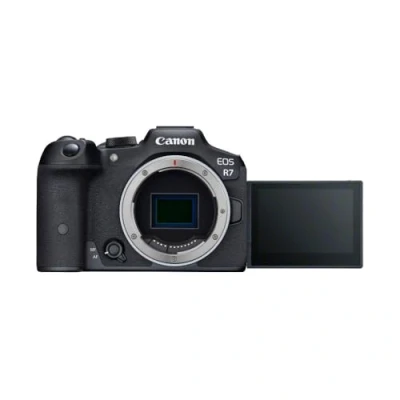Image de Canon EOS R7 (Boîtier) Appareil Photo Hybride Capteur APS C 32,5 MP, Autofocus CMOS Dual Pixel II Numérique 4K 60p, Prise de Vue en Continu Jusqu’à 15 ips Bluetooth, Wi Fi, WLAN