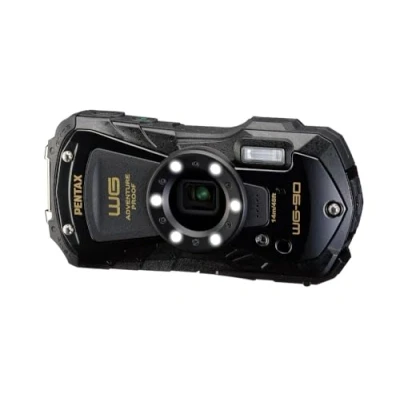 Image de PENTAX WG 90 Noir Appareil Photo Compact numérique étanche, conçu pour la sous Marine de Vie Quotidienne Jusqu’à 14 mètres Profondeur