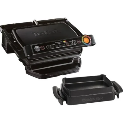 Image de TEFAL GC7148 Optigrill Grill + Snaking&amp;Baking 2000 W Noir / Acier inoxydable