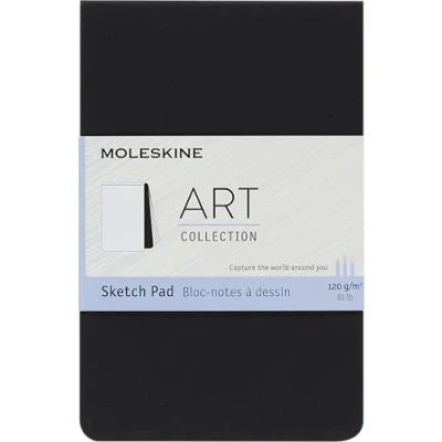 Image de Moleskine 9 x 14 cm Pocket Size Art Sketchbook, Paper for Pencils, Charcoal, Pens, Fountain Pens and Markers Soft Cover, Colour Black, 48 Pages