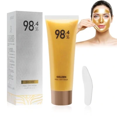 Image de Masque exfoliant à l&#039;or, Visage Anti Rides Peel Off, en or pour Éliminer les Points Noirs, hydratant un nettoyage profondeur, Nettoyer pores