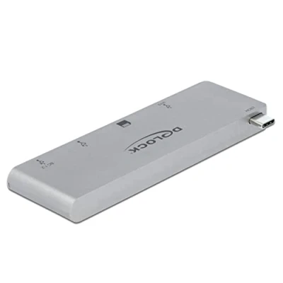 Image de DeLOCK 87743 station d&#039;accueil USB 3.2 Gen 1 (3.1 1) Type C Gris Neuf