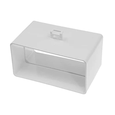 Image de Vent Systems Connecteur de canal rectangulaire 120 x 60 mm Raccord sortie tuyau Pour chauffage, refroidissement, ventilation Adaptateur système CVC
