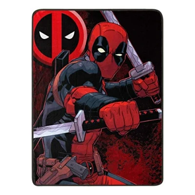 Image de Marvel Couverture en Microfibre Raschel « Swordsman » 116,8 x 152,4 cm Multicolore