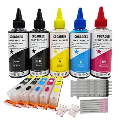 Image de COCADEEX Kit de recharge d&#039;encre 580XXL pour imprimante Canon PGI CLI 581XXL, PIXMA TS6150 TS6151 TS6250 TS6251 TS6350 TS6351 TS705 TR7550 TR8550 TS9550 TS9551C K BK C M Yan )