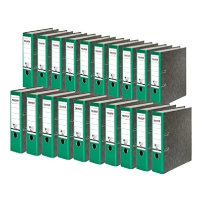 Image de Exacompta Falken Réf. 80024714003F 1 Classeur à levier Papier marbré A4 RECYCLING Gris dos vert
