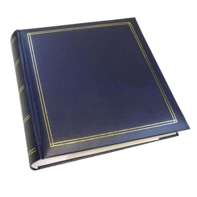 Image de Walther Design Album photo bleu 200 photos 13 x 18 cm Memo slip in book simili cuir avec gaufrage, Monza ME 139 L