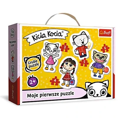 Image de Trefl Die fröhliche, Kätzchen 3 à 6 pièces, 4 Ensembles, Baby Classic, pour Les Enfants partir de 2 Ans Puzzle, 36088, Chatons Joyeux Kicia Kocia