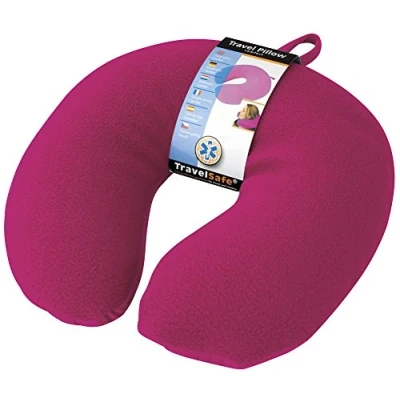 Image de TravelSafe Oreiller de voyage polaire/spandex, rose