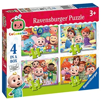 Image de Ravensburger Cocomelon 4 in Box (12, 16, 20, 24 Pieces) Jigsaw Puzzles for Kids Age 3 Years Up