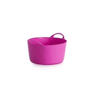 Image de RED HOG Panier de jardin en plastique 14 l Poignées Durée vie : 120 kg à linge rond Pour la maison, le jardin, bâtiment, super solide, multi usage, nervures renfort,