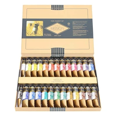 Image de Mijello Mission Gold Class Pure Pigment Aquarelle MWC 1524P, 15 ml x 24 couleurs (7 2 pièces)