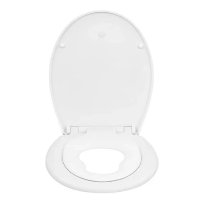 Image de WOLTU Couvercle de WC Famille avec siège d&#039;enfant,Abattant en Plastique abaissement Automatique,Blanc WS2601
