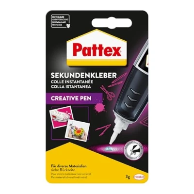 Image de Pattex Perfect Pen, colle instantanée extra forte et précise pour un dosage précis, super stylo des matériaux comme le bois, caoutchouc la porcelaine, 1x de 3 g