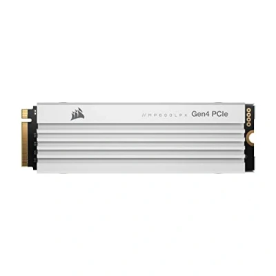 Image de Corsair MP600 Pro LPX 2To M.2 NVMe PCIe x4 Gen4 SSD Optimisé pour PS5 (Jusqu&#039;à 7 100 Mo/Sec en Lecture Séquentielle et 6 800 Écriture Séquentielle, Interface Haute Vitesse) Blanc